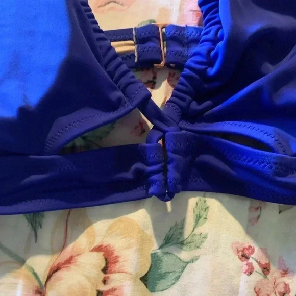 Shade & Shore Women’s Blue Bikini Top Size Large - Picture 2 of 8